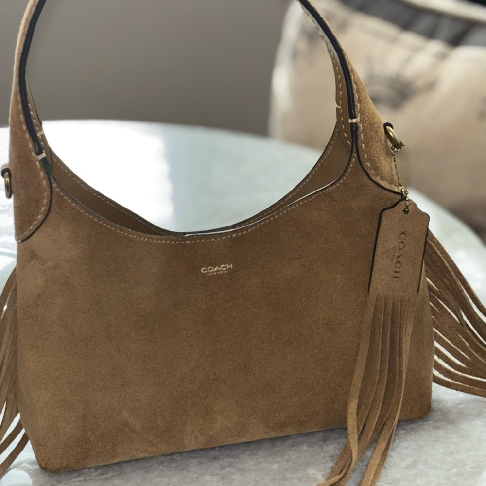 Coach Brooklyn 23 Suede Shoulder Bag - Picture 7 of 7